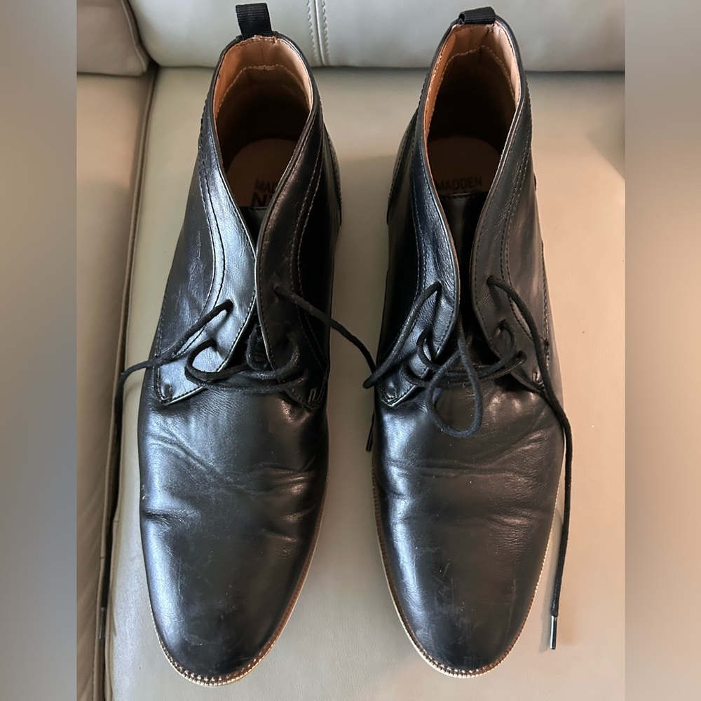 Steve Madden Men's Black Leather Shoes
